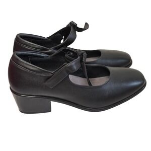 Naot Black Leather Mary Jane Heels Comfort Shoes Women Size 10 EUR 41